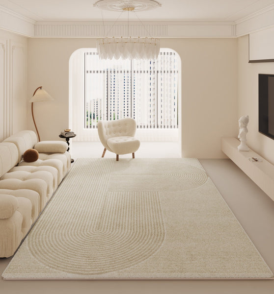 Soft Modern Rug for Living Room, Bedroom Floor Rugs, Geometric Contemporary Rugs for Dining Room, Large Modern Rugs for Living Room-Paintingforhome