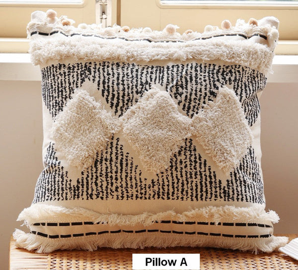 Modern Decorative Pillows for Interior Design, Decorative Pillow Covers, Square Modern Throw Pillows for Couch, Contemporary Modern Sofa Pillows-Paintingforhome