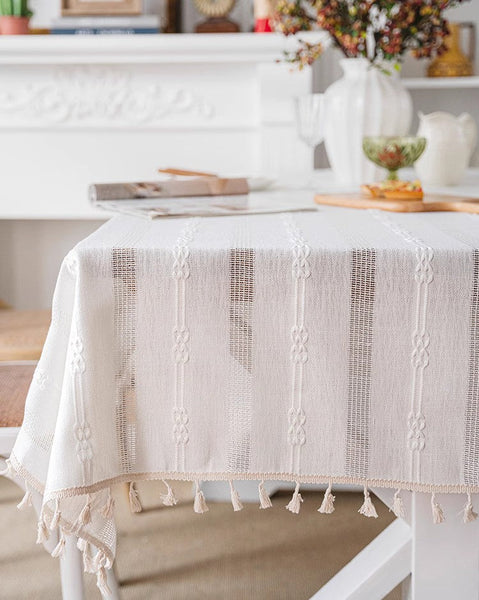 Rustic Table Covers for Kitchen, Linen Rectangular Tablecloth for Oval Table, Country Farmhouse Tablecloth, Large Rectangle Tablecloth for Dining Room Table-Paintingforhome