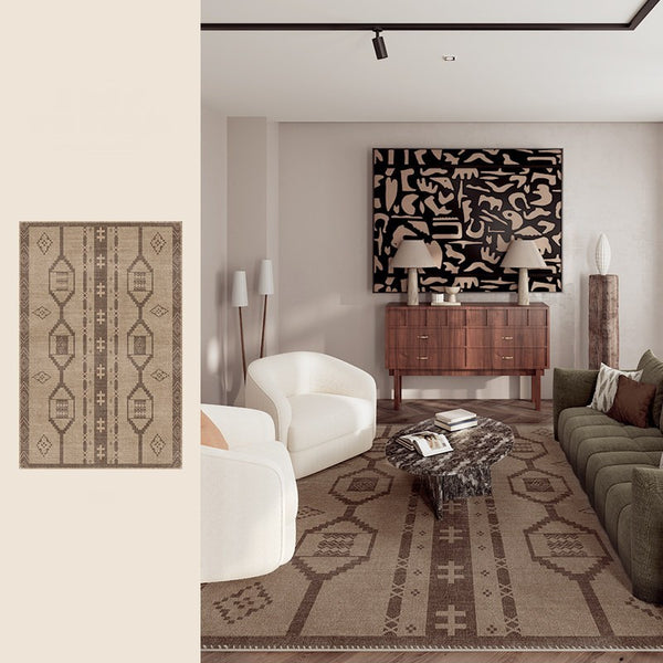 Large Contemporary Area Rugs for Dining Room, Modern Rugs for Living Room, Mid Century Area Rugs for Bedroom-Paintingforhome