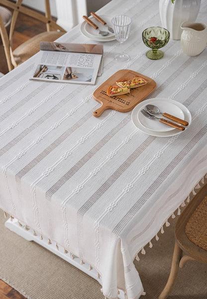 Rustic Table Covers for Kitchen, Linen Rectangular Tablecloth for Oval Table, Country Farmhouse Tablecloth, Large Rectangle Tablecloth for Dining Room Table-Paintingforhome