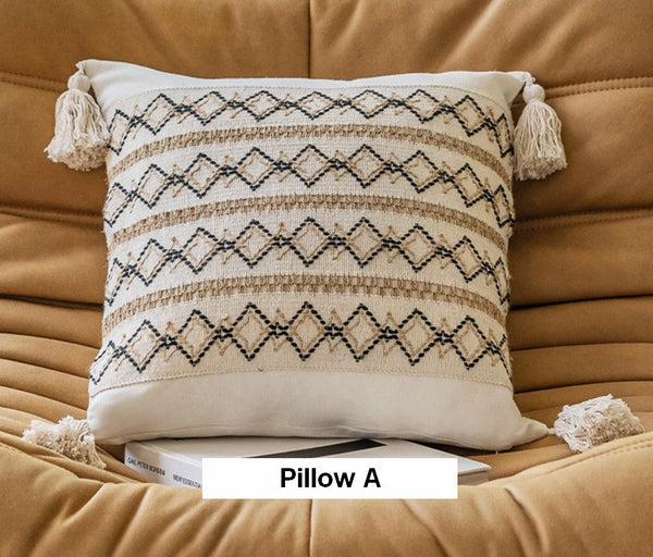 Large Modern Decorative Pillows for Bedroom, Contemporary Modern Sofa Pillows, Modern Square Decorative Pillows for Couch, Decorative Pillow Covers-Paintingforhome