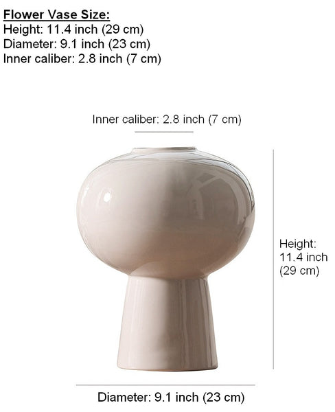 Porcelain Vases for Modern Home Decor, Handmade Modern Flower Vase, Contemporary Vases on Dining Table, Centerpiece Ceramic Bouquet Vases-Paintingforhome