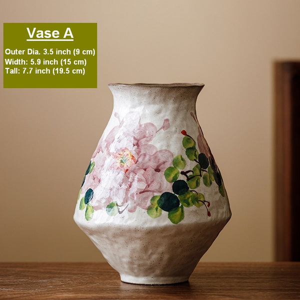 Modern Porcelain Flower Vases, Flower Vases on Table, Handmade Water Holding Flower Vases, Centerpiece on Dining Table, Ceramic Bouquet Vases-Paintingforhome