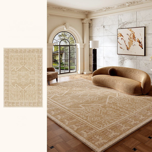 Large Modern Rugs under Dining Room Table, Contemporary Abstract Rugs Next to Bed, Geometric Modern Carpets for Office, Vintage Soft Turkish Rug for Living Room-Paintingforhome