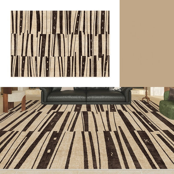 Contemporary Abstract Rugs Next to Bed, Modern Rugs under Dining Room Table, Geometric Modern Carpets for Office, Large Modern Rugs for Living Room-Paintingforhome