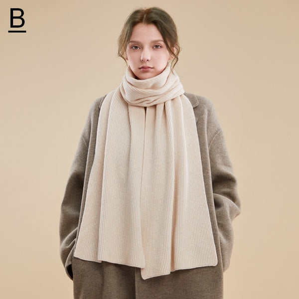 Beige Winter Scarf, Fashion Designer Scarf, Cold Weather Scarf, Cashmere Scarf for Women, Casual Scarf for Women, Modern Wool Scarf for Women-Paintingforhome