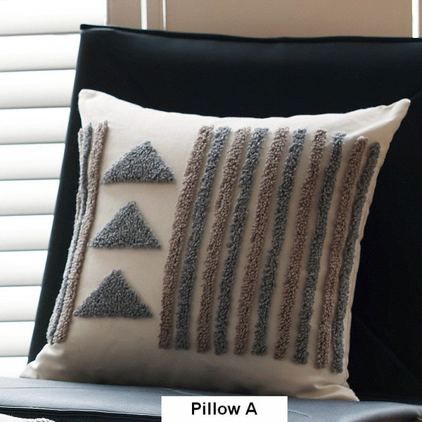 Decorative Pillows for Bedroom, Square Modern Throw Pillows for Couch, Modern Decorative Pillows for Interior Design, Contemporary Modern Sofa Pillow Covers-Paintingforhome