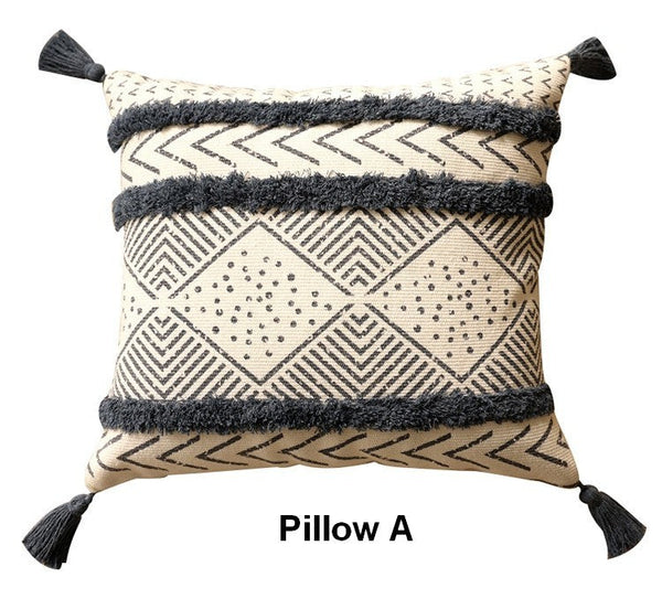 Oriental Square Pillows for Couch, Decorative Throw Pillows for Dining Room, Decorative Sofa Pillow Covers, Bohemian Geometric Modern Pillows-Paintingforhome