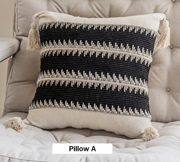 Unique Decorative Pillow Covers, Large Square Modern Decorative Pillows for Couch, Contemporary Modern Sofa Pillows, Large Modern Decorative Pillows for Bedroom-Paintingforhome