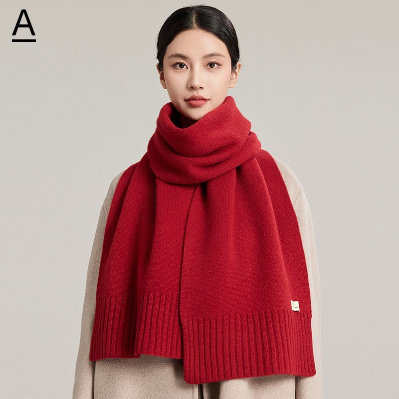 Soft Cashmere Scarf for Women, Casual Scarf for Women, Cold Weather Scarf, Fashion Designer Scarf, Black Winter Scarf, Modern Wool Scarf for Women-Paintingforhome