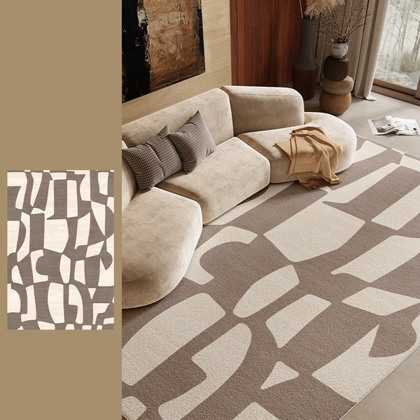 Abstract Contemporary Rugs for Bedroom, Modern Rugs under Sofa, Dining Room Floor Rugs, Modern Rug Ideas for Living Room-Paintingforhome