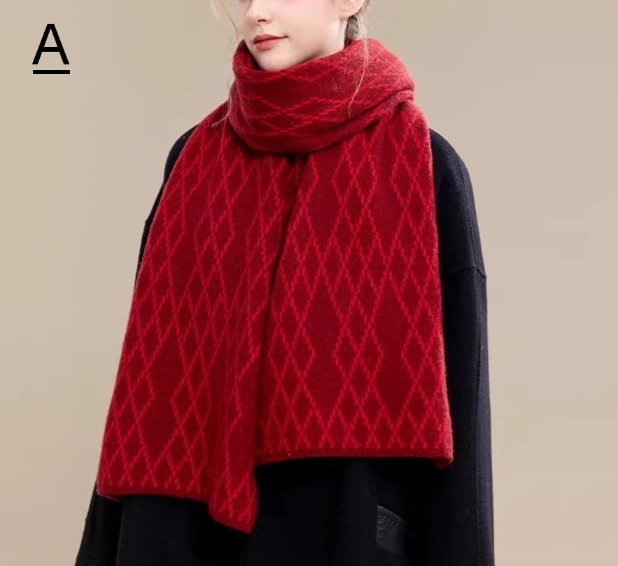 Winter Wool Scarf, Soft Cashmere Scarf for Women, Elegant Wool Scarves, Warm Winter Scarf, Cold Weather Scarf, Fashion Scarf, Christmas Gifts for Her, Holiday Scarf-Paintingforhome