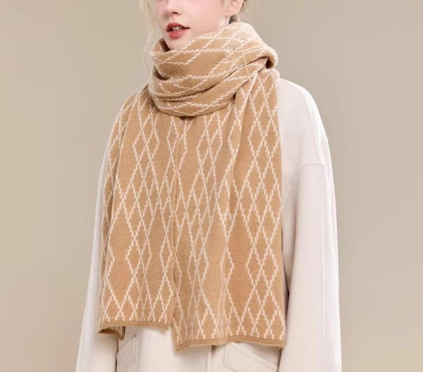 Winter Wool Scarf, Soft Cashmere Scarf for Women, Elegant Wool Scarves, Warm Winter Scarf, Cold Weather Scarf, Fashion Scarf, Christmas Gifts for Her, Holiday Scarf-Paintingforhome