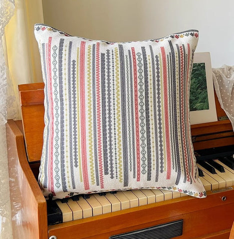 Decorative Throw Pillows for Dining Room, Bohemian Decorative Sofa Pillows, Geometric Modern Pillow Covers, Oriental Square Pillows for Couch-Paintingforhome