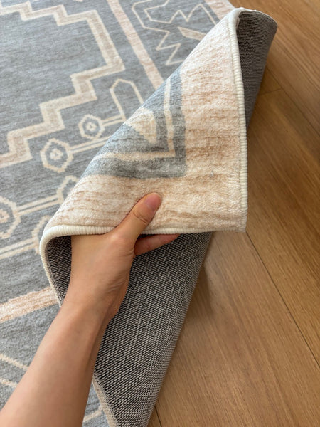 Contemporary Abstract Rugs Next to Bed, Geometric Modern Carpets for Office, Vintage Soft Turkish Rug for Living Room, Large Modern Rugs under Dining Room Table-Paintingforhome