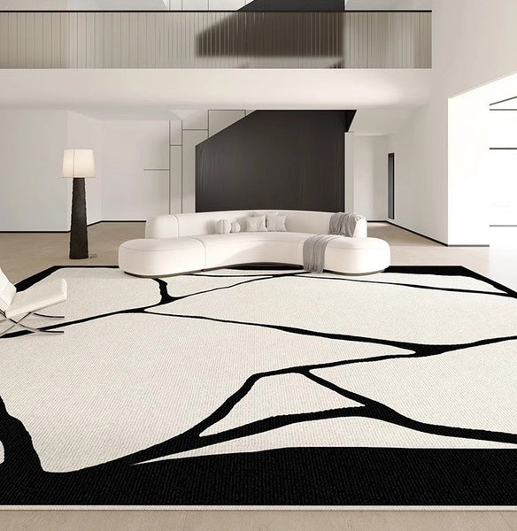 Contemporary Modern Rugs for Bedroom, Large Modern Rugs for Living Room, Extra Large Geometric Modern Rugs for Dining Room-Paintingforhome