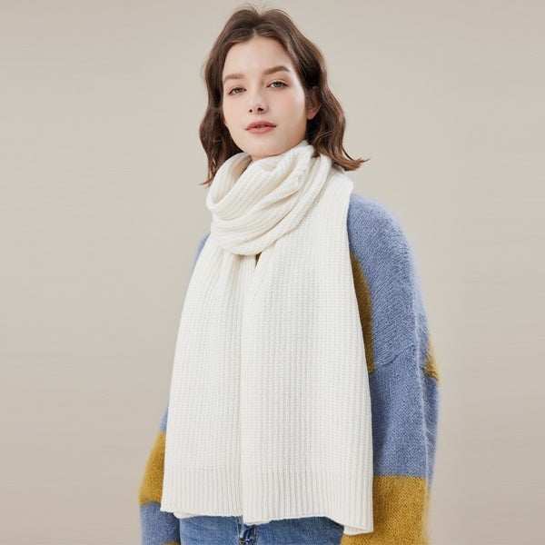 Casual Scarf for Women, Cold Weather Scarf, Warm Winter Scarf, Soft Cashmere Scarf for Women, Fashion Designer Scarf, Green White Grey Wool Scarf for Women-Paintingforhome