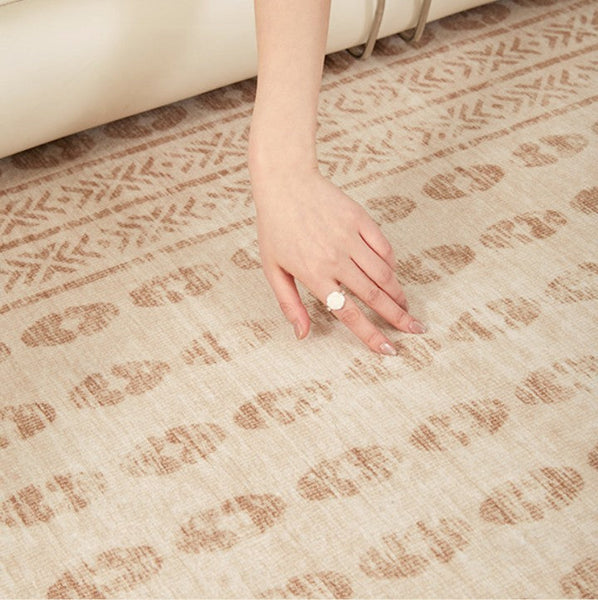 Mid Century Modern Rugs Next to Bed, Contemporary Rugs for Bedroom, Abstract Modern Carpets for Living Room, Modern Rugs for Dining Room-Paintingforhome