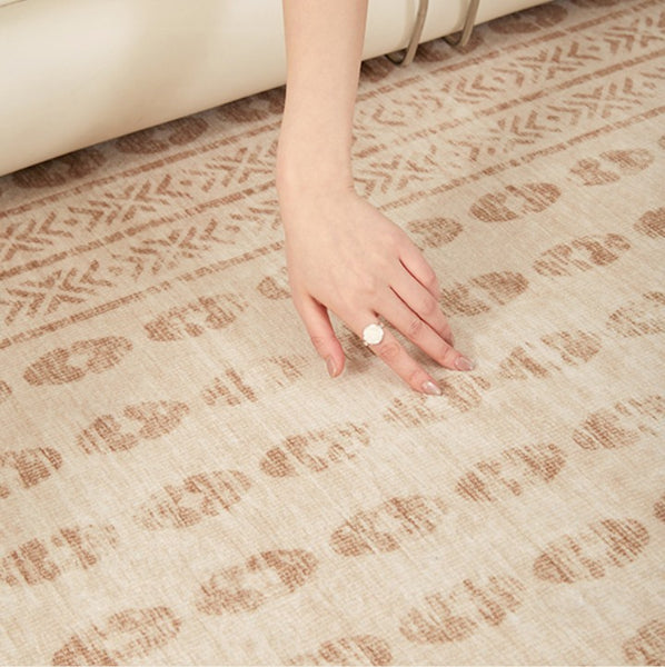 Mid Century Modern Rugs Next to Bed, Contemporary Rugs for Bedroom, Abstract Modern Carpets for Living Room, Modern Rugs for Dining Room-Paintingforhome