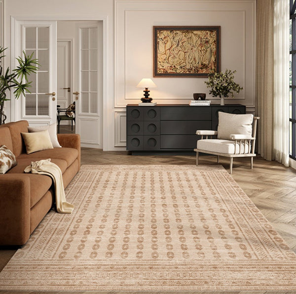 Mid Century Modern Rugs Next to Bed, Contemporary Rugs for Bedroom, Abstract Modern Carpets for Living Room, Modern Rugs for Dining Room-Paintingforhome