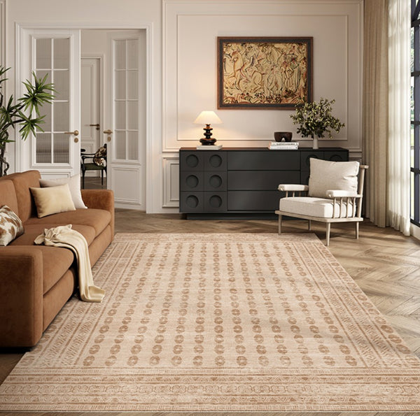 Mid Century Modern Rugs Next to Bed, Contemporary Rugs for Bedroom, Abstract Modern Carpets for Living Room, Modern Rugs for Dining Room-Paintingforhome