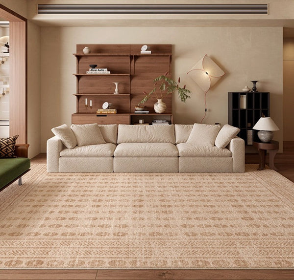 Mid Century Modern Rugs Next to Bed, Contemporary Rugs for Bedroom, Abstract Modern Carpets for Living Room, Modern Rugs for Dining Room-Paintingforhome