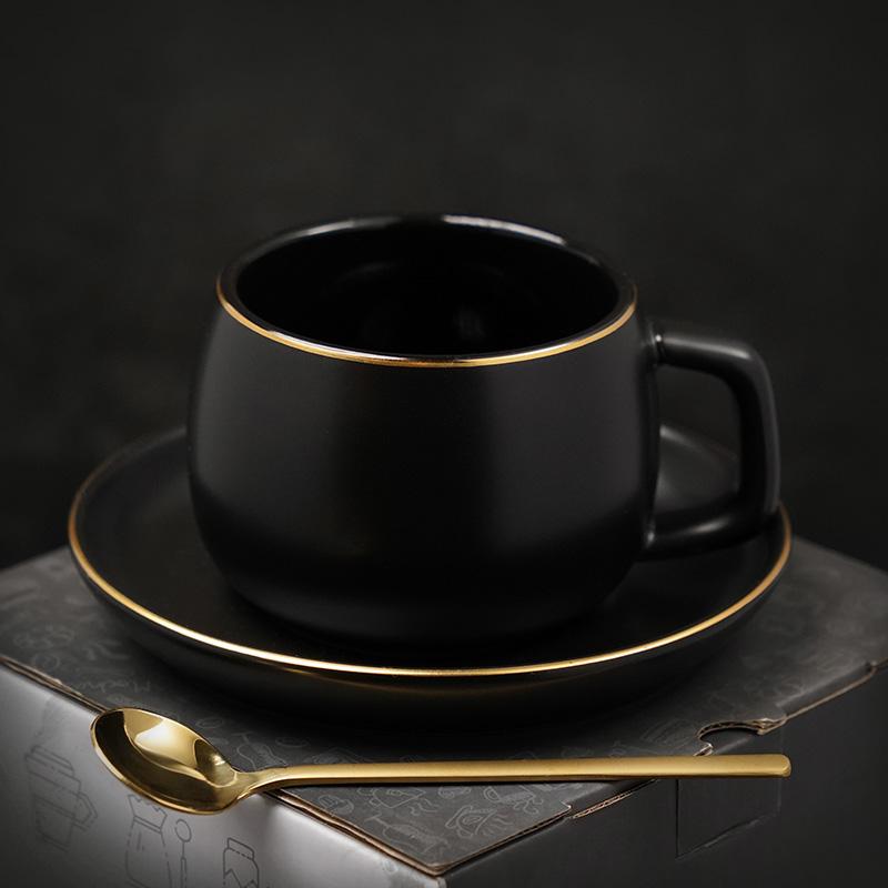 Ceramic Cup and Saucer for Office, Round Coffee Cup and Saucer Set, Wh –  Paintingforhome