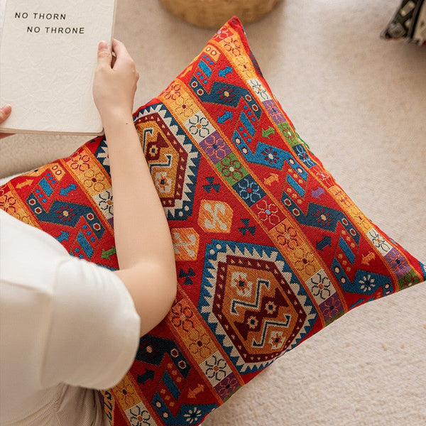 Extra Large Decorative Throw Pillows, Modern Sofa Pillows for Bedroom, Bohemian Decorative Sofa Pillows, Geometric Pattern Chenille Throw Pillow for Couch-Paintingforhome