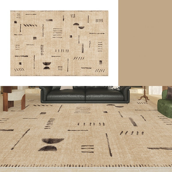 Modern Rugs under Dining Room Table, Contemporary Abstract Rugs Next to Bed, Geometric Modern Carpets for Office, Large Modern Rugs for Living Room-Paintingforhome