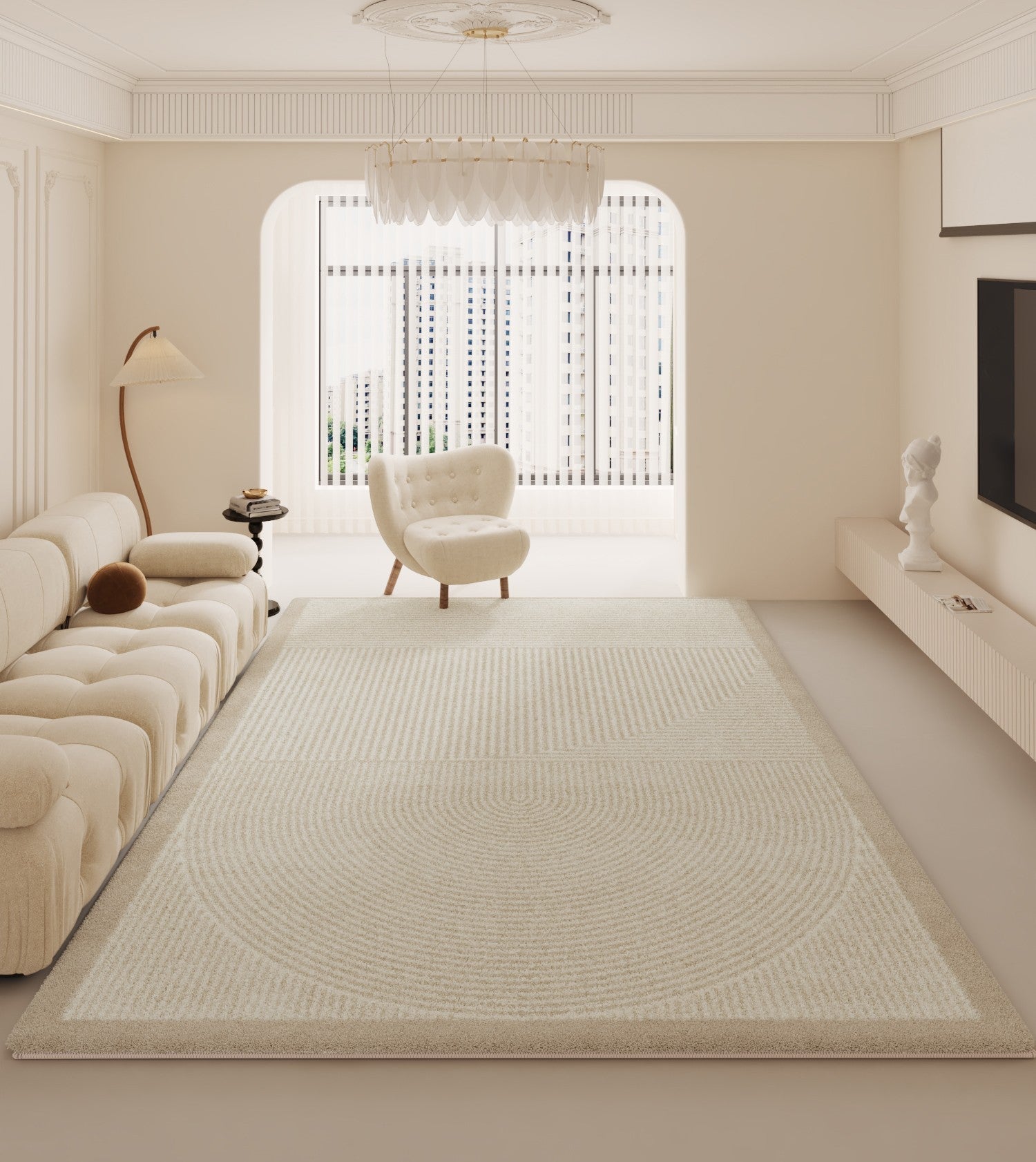 Large Modern Rugs for Living Room, Geometric Contemporary Rugs for Dining Room, Soft Modern Rug for Bedroom, Modern Rugs for Sale-Paintingforhome