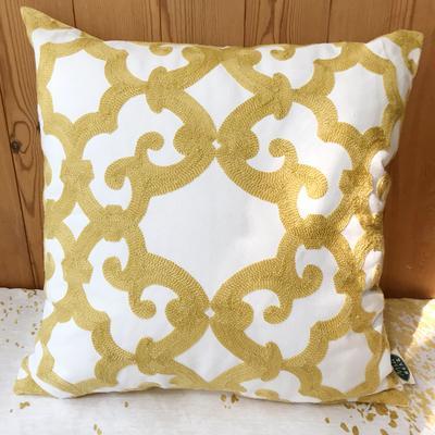 Modern Sofa Pillows, Geometric Decorative Pillows, Cotton Yellow Throw Pillows, Decorative Throw Pillows for Living Room-Paintingforhome