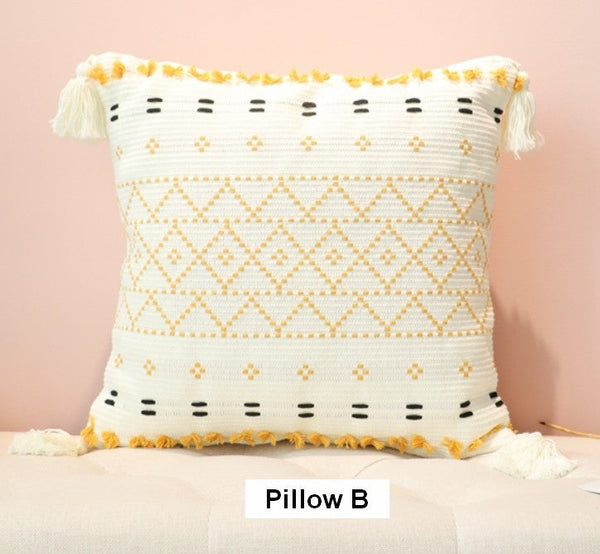 Oriental Decorative Throw Pillows for Bedroom, Square Pillows for Couch, Contemporary Modern Pillow Covers, Bohemian Decorative Sofa Pillows-Paintingforhome