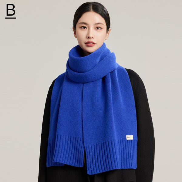 Soft Cashmere Scarf for Women, Casual Scarf for Women, Cold Weather Scarf, Fashion Designer Scarf, Black Winter Scarf, Modern Wool Scarf for Women-Paintingforhome