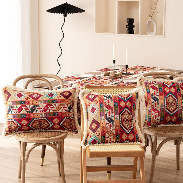 Bedroom Bohemian Decorative Sofa Pillows, Oriental Throw Pillow for Couch, Geometric Decorative Throw Pillows for Living Room-Paintingforhome