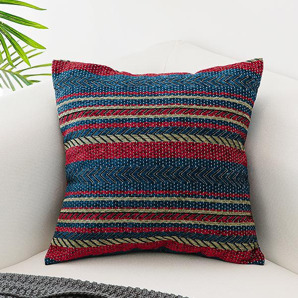 Modern Decorative Throw Pillows, Geometric Pattern Chenille Throw Pillow for Couch, Bohemian Decorative Sofa Pillows-Paintingforhome
