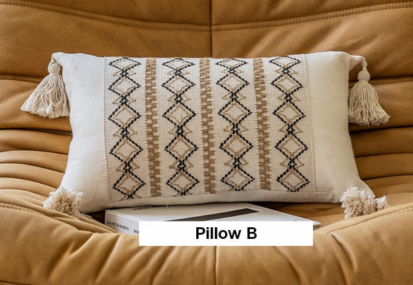 Large Modern Decorative Pillows for Bedroom, Contemporary Modern Sofa Pillows, Modern Square Decorative Pillows for Couch, Decorative Pillow Covers-Paintingforhome