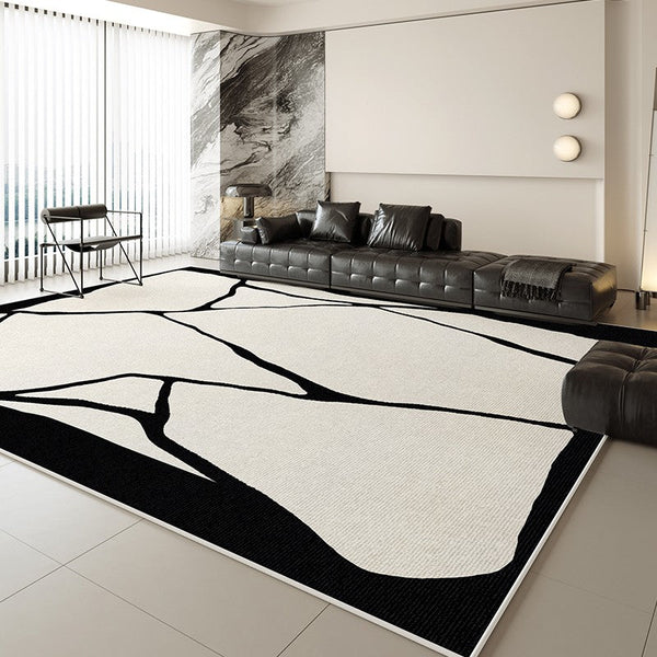 Contemporary Modern Rugs for Bedroom, Large Modern Rugs for Living Room, Extra Large Geometric Modern Rugs for Dining Room-Paintingforhome