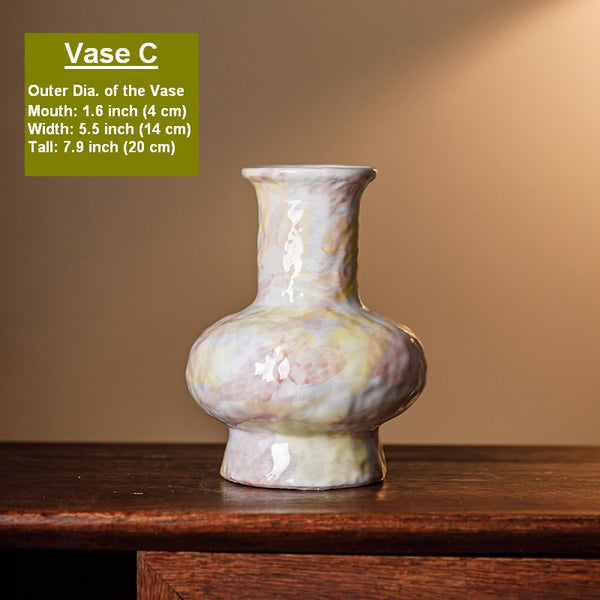 Modern Bouquet Flower Vases, Handmade Water Holding Flower Vases, Centerpiece on Dining Table, Large Flower Vase on Table, Pottery Flower Vases-Paintingforhome