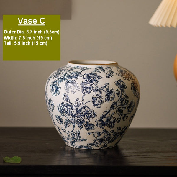 Porcelain Flower Vases, Modern Ceramic Bouquet Vases, Centerpiece on Dining Table, Flower Vase on Table, Handmade Water Holding Flower Vases-Paintingforhome