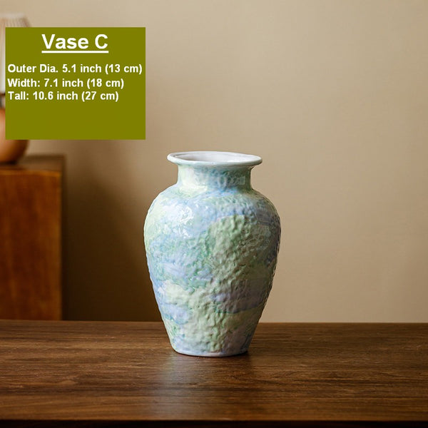 Modern Porcelain Flower Vases, Handmade Water Holding Flower Vases, Centerpiece on Dining Table, Ceramic Bouquet Vases, Flower Vases on Table-Paintingforhome