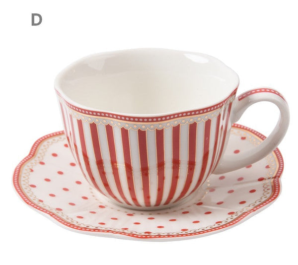Unique Porcelain Cup and Saucer, Afternoon British Tea Cups, Creative Porcelain Tea Cup Saucer Set, Elegant Modern Ceramic Coffee Cups-Paintingforhome