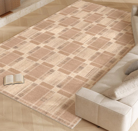 Contemporary Rugs for Bedroom, Abstract Modern Carpets for Living Room, Modern Rugs for Dining Room, Mid Century Modern Rugs Next to Bed-Paintingforhome