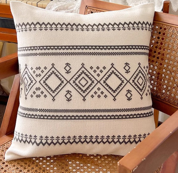 Bohemian Decorative Sofa Pillows, Decorative Throw Pillows for Dining Room, Geometric Modern Pillow Covers, Oriental Square Pillows for Couch-Paintingforhome