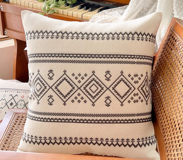 Bohemian Decorative Sofa Pillows, Decorative Throw Pillows for Dining Room, Geometric Modern Pillow Covers, Oriental Square Pillows for Couch-Paintingforhome