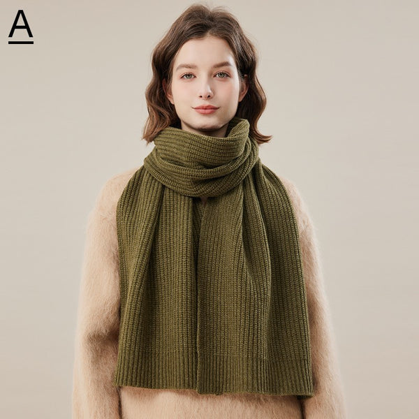 Warm Winter Scarf, Soft Cashmere Scarf for Women, Casual Scarf for Women, Cold Weather Scarf, Fashion Designer Scarf, Green White Grey Wool Scarf for Women-Paintingforhome