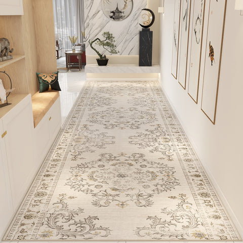 Modern Extra Long Hallway Runners, Easy Care Kitchen Runner Rugs, Stain-resistant Non Slip Entryway Runner Rug Ideas, Long Hallway Runners, Long Narrow Runner Rugs, Entrance Hallway Runners-Paintingforhome