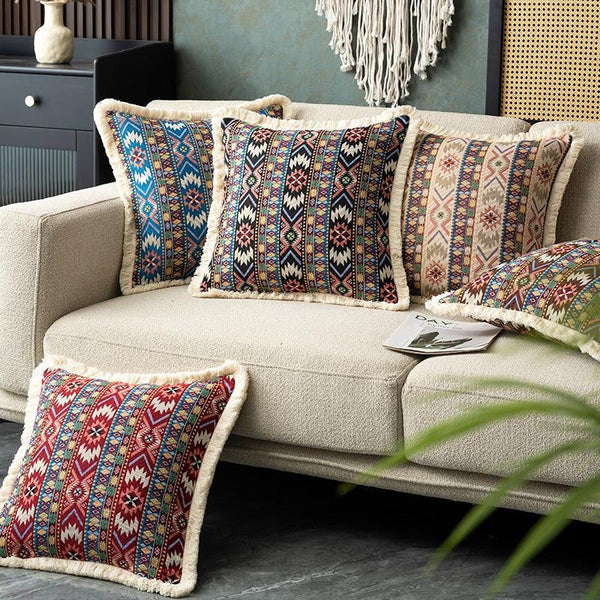 Large Bohemian Decorative Sofa Pillows for Living Room, Modern Geometric Pillows, Decorative Throw Pillows for Bedroom, Oriental Throw Pillow for Couch-Paintingforhome
