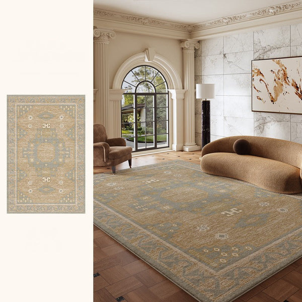 Vintage Soft Turkish Rug for Living Room, Large Modern Rugs under Dining Room Table, Contemporary Abstract Rugs Next to Bed, Geometric Modern Carpets for Office-Paintingforhome