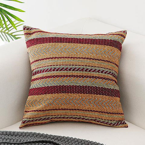 Large Geometric Pattern Chenille Throw Pillow for Couch, Bohemian Decorative Sofa Pillows, Modern Decorative Throw Pillows-Paintingforhome